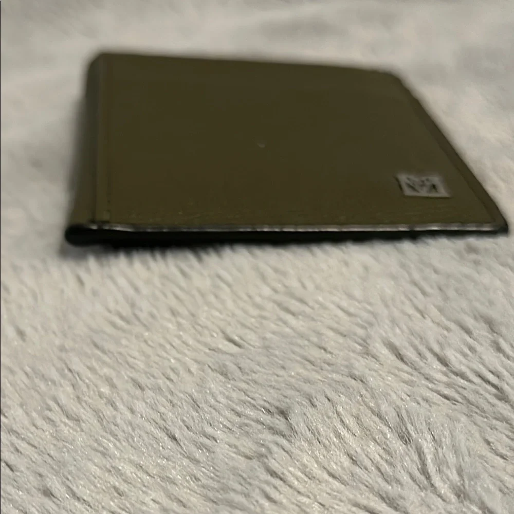 MCM Unisex Green Leather Wallet Compact Design